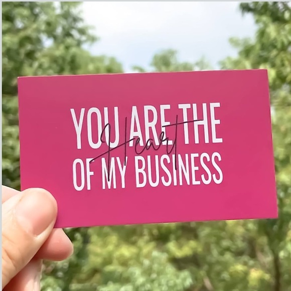 50 PC Thank you Cards “You are the Heart of my business Cards” ….. - Picture 2 of 3